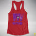 Lesbian Labrys Pride Grunge Exclamation Points Racerback Tank - Red